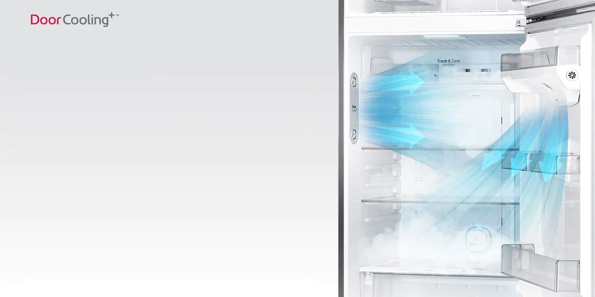 فناوری DoorCooling در یخچال بالا پایین ال جی